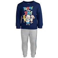 CoComelon Baby Boys Fleece Pullover Sweatshirt and Pants Set