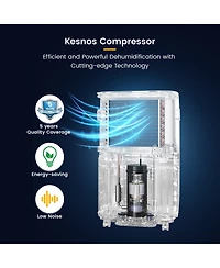 80 Pint Energy Star Dehumidifier for Basement & Large Room with Self Drying Mode