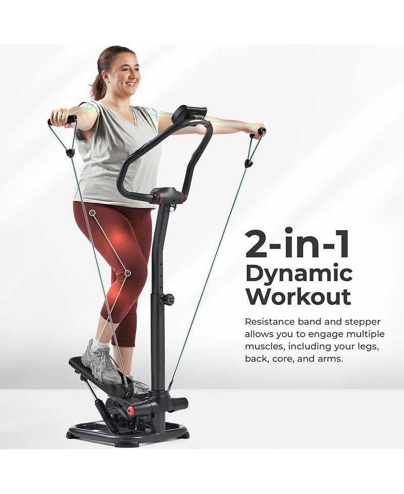 Sunny Health & Fitness Mini Stair Stepper with Handlebars - Sf-S021055