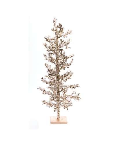 Slickblue Frosted Icy Tree Decoration - Winter Wonderland Home Accent