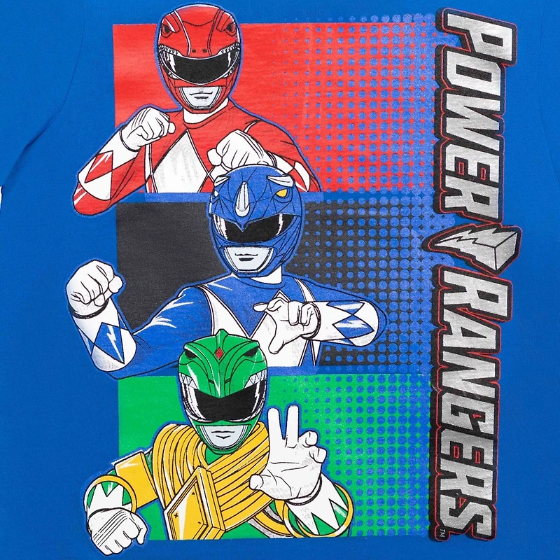 Power Rangers Boys T-Shirt and Mesh Shorts Outfit Set