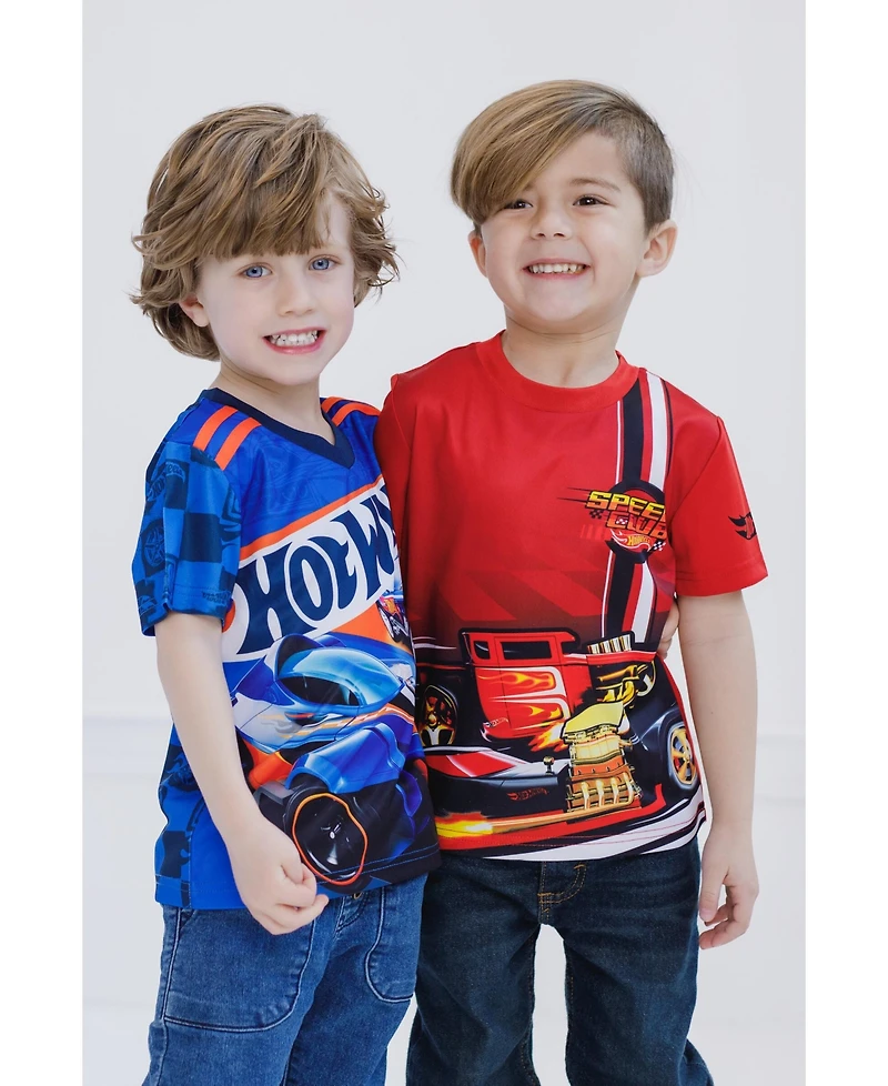 Hot Wheels Toddler Boys 2 Pack Athletic T-Shirts
