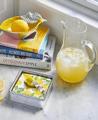 Mariposa Lemon Beaded Napkin Box Set