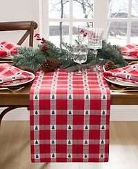 Elrene Sherwood Tree Dobby Cotton Table Runner