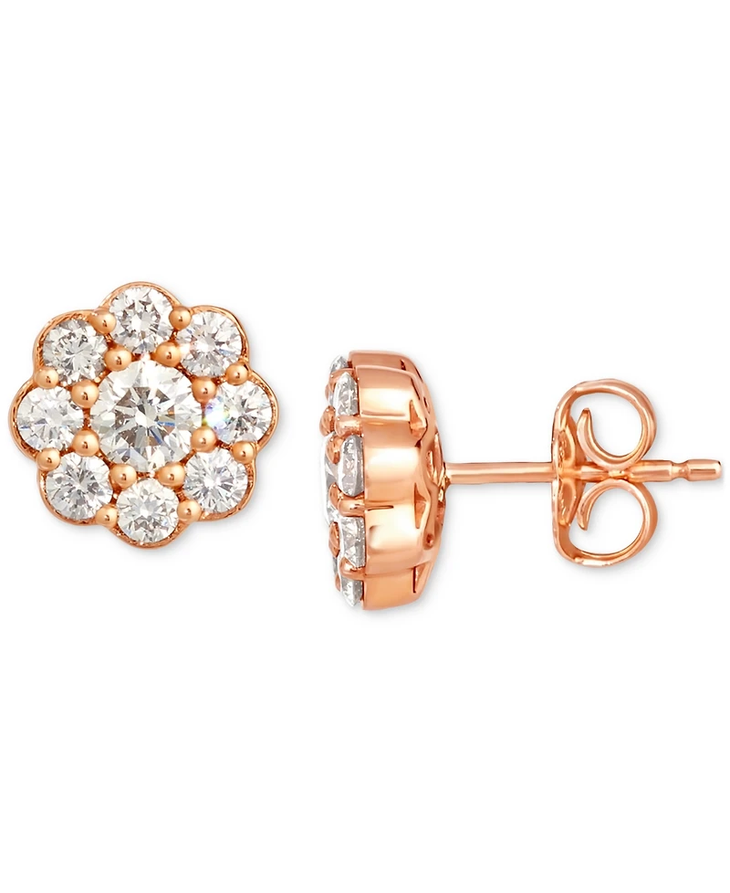 Le Vian Nude Diamond Flower Stud Earrings (1 ct. t.w.) 14k Rose Gold