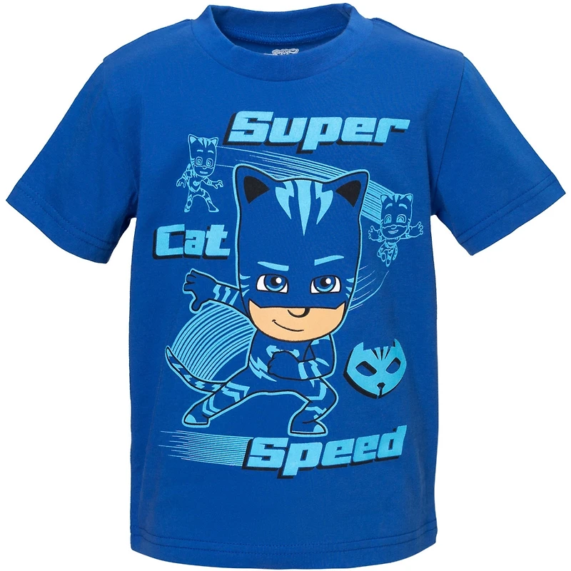 Pj Masks Little Boys T-Shirt and Mesh Shorts Outfit Set