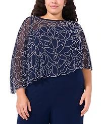 Msk Plus Embellished Overlay Wide-Leg Jumpsuit