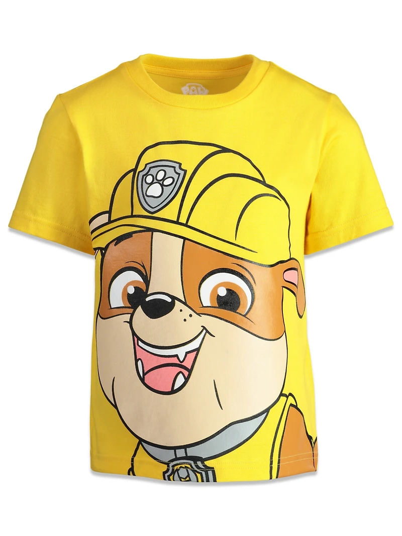Paw Patrol Toddler Boys Chase Marshall Rubble Rocky 4 Pack Graphic T-Shirts