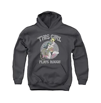 Dc Comics Boys Youth Plays Rough Pull Over Hoodie / Hooded Sweatshirt