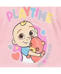CoComelon Toddler Girls Jj Baby Pullover Fleece Sweatshirt and Pants Set to
