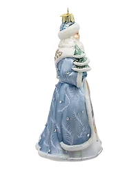 Kurt Adler Santa with Tree and Scene Ornament, 7 Inches
