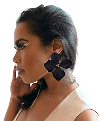 Swanky Designs Small Floral Statement Earrings