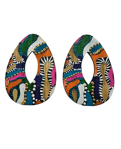 Swanky Designs Hand Painted Organic Stud