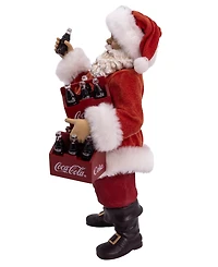 Kurt Adler 10.5-Inch Coca-Cola Santa Holding Two Six Packs Table Piece