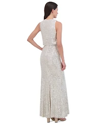Eliza J Women's Sequined Cowlneck Gown