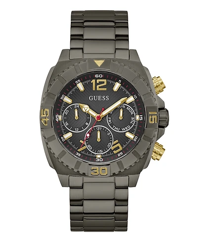 Guess Men's Multi-Function Gunmetal Stainless Steel Watch 44mm