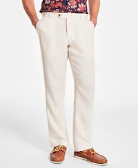 Club Room Men's Linen Cross-Dye Pants, Created for Macy's