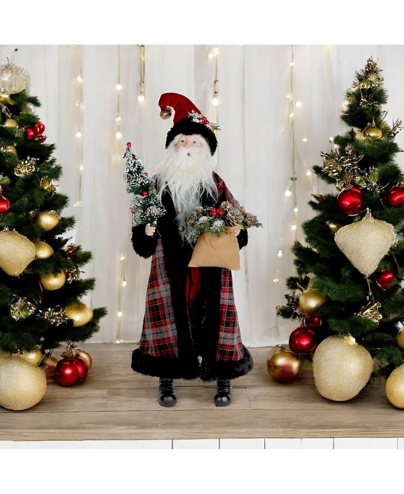 Slickblue Santa with Tree Decoration – Festive Holiday Accent for Home and Garden