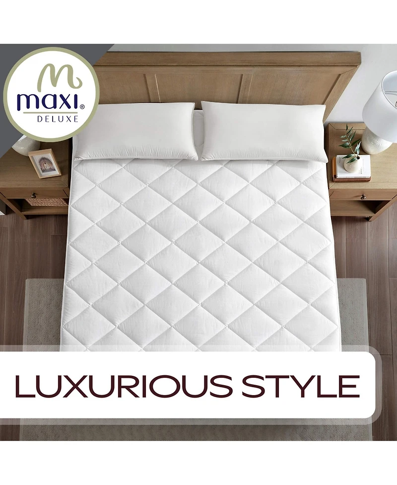 Maxi 100% Cotton Breathable Down Alternative Mattress Pad