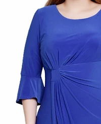 Ny Collection Petite 3/4 Length Trumpet Sleeve Dress