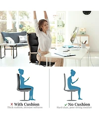 Tufted Patio High Back Chair Cushion with Non-Slip String Ties