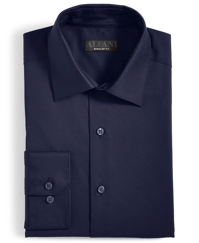 alfani slim fit stretch dress shirt Alfani Men's Slim Fit 4-Way Stretch Dress Shirt, 15-15.5 32-33 $65