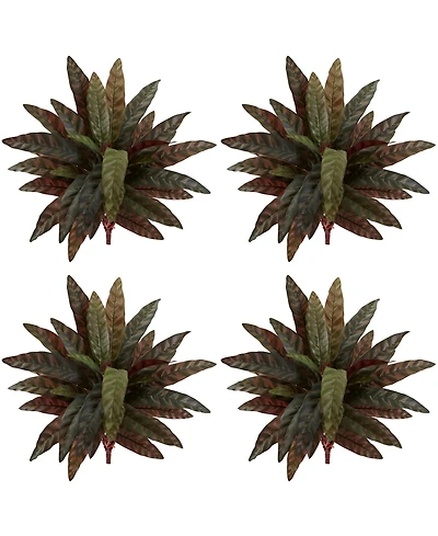 Slickblue Peacock Artificial Plant for Bold Indoor Decor (Set of 4)