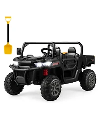 2-Seater Kids Ride On Dump Truck with Bed and Shovel