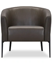 Niebee 31" Leather Accent Chair, Created for Macy's