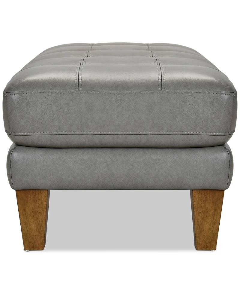 Niebee 47" Leather Cocktail Ottoman, Created for Macy's
