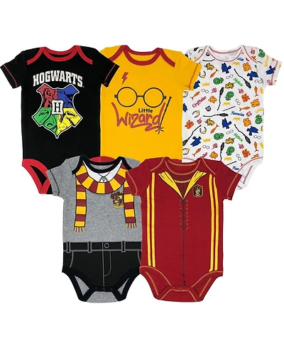 Harry Potter Baby Boys Hermione 5 Pack Bodysuits Newborn to