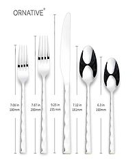 Ornative Rooney Mirror 20 Piece Flatware Set, Service for 4