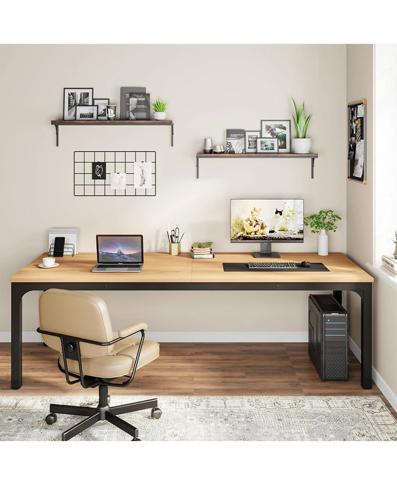 Tribesigns 78.7 Inches Extra Long Computer Desk 2 Person Desk, Double