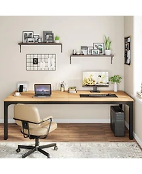 Tribesigns 78.7 Inches Extra Long Computer Desk 2 Person Desk, Double