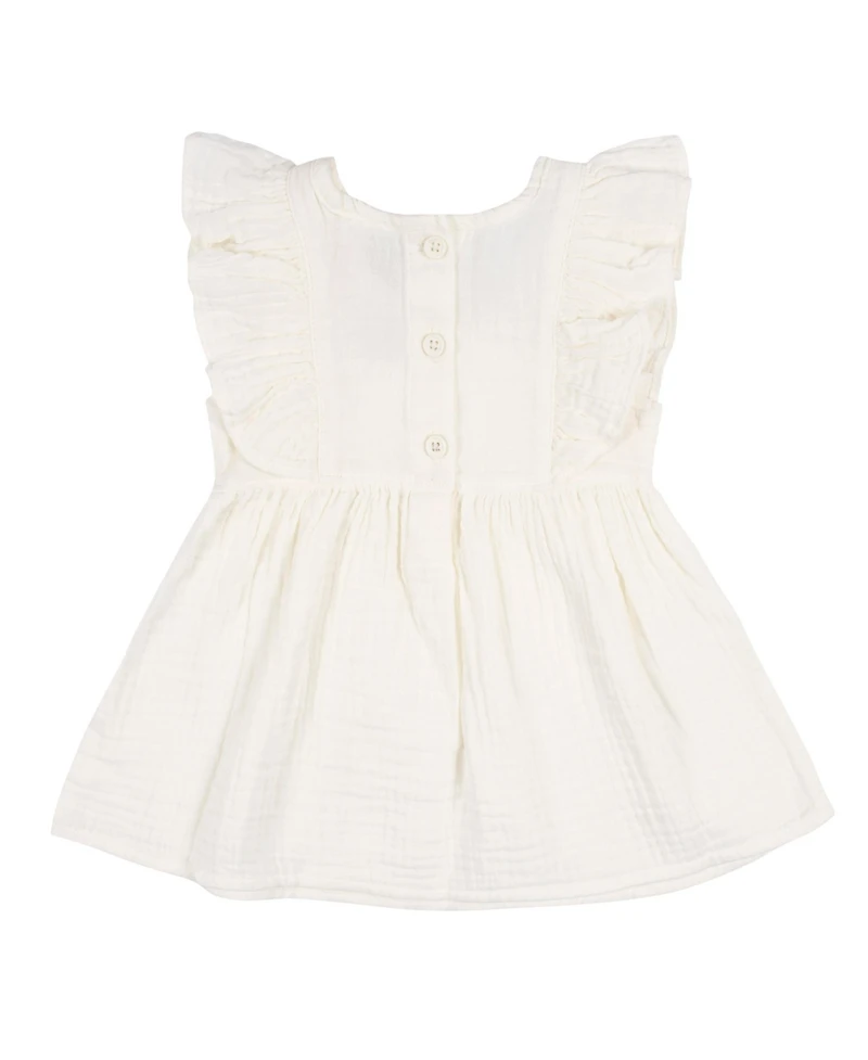 Gerber Toddler Girls Gauze Dress and Diaper Cover, 2 Piece