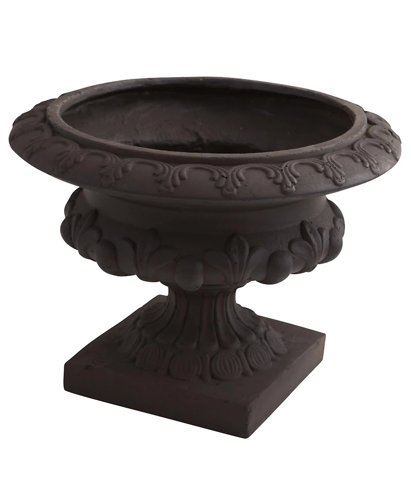 Slickblue Iron-Finished Decorative Urn Stylish Accent for Modern and Rustic Decor