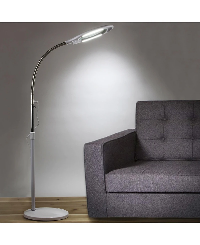 Lightview Pro Led Gooseneck Standing Magnifier Floor Lamp (1.75x) 3 Diopter
