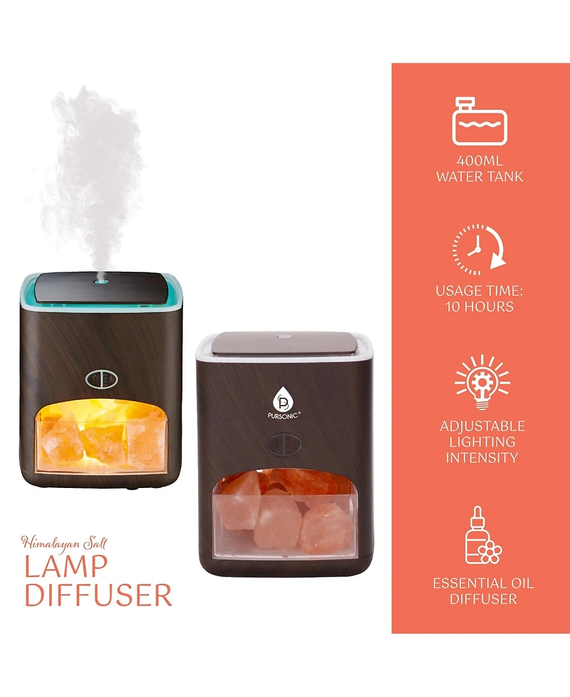 Himalayan Salt Lamp Diffuser - 3-in-1 Wellness Device