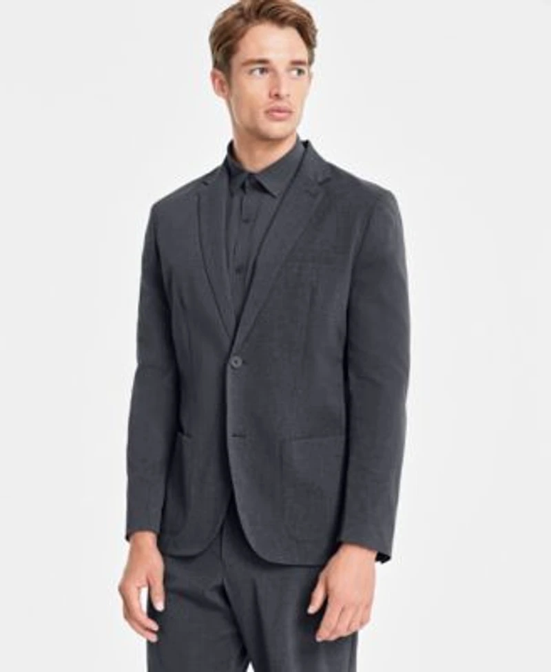 Alfani Mens Breathable Suit Jacket Suit Pants Short Sleeve Button Down Shirt Created For Macys