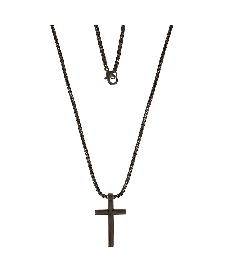 Lucky Brand Black Cross Pendant 22" Chain