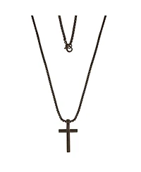 Lucky Brand Black Cross Pendant 22" Chain