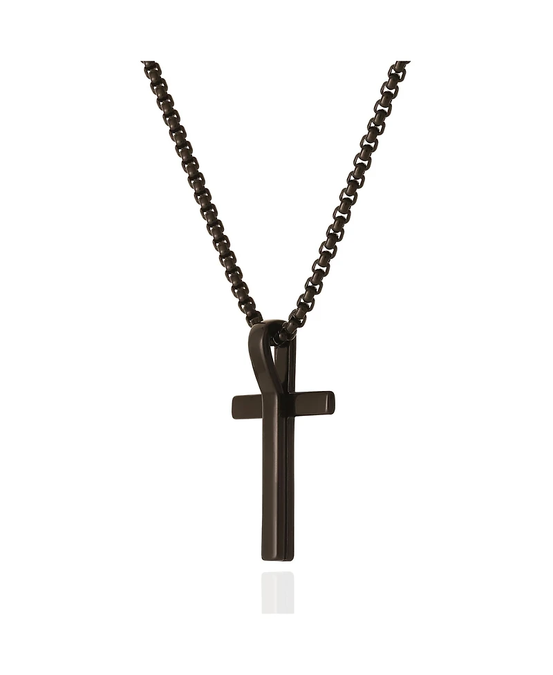 Lucky Brand Black Cross Pendant 22" Chain