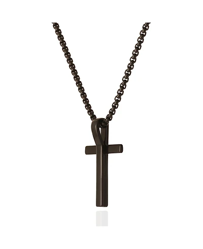 Lucky Brand Black Cross Pendant 22" Chain