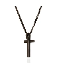 Lucky Brand Black Cross Pendant 22" Chain