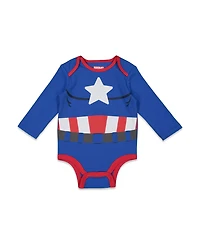 Avengers Baby Boys Captain America The Hulk iron Man Spider 5 Pack Bodysuits Newborn to