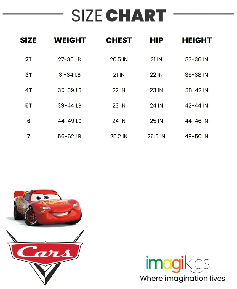 Cars Toddler Boys Pixar Lightning McQueen Zip Up Winter Coat Puffer Jacket