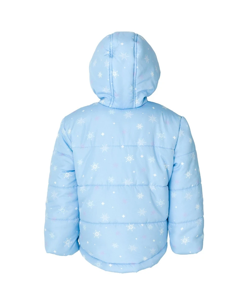 Disney Toddler Girls Frozen Zip Up Puffer Jacket to (2T - 7-8)