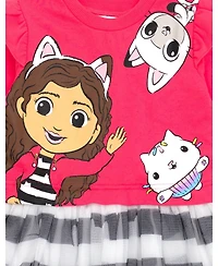 Gabby's Dollhouse Girls Dreamworks Pandy Paws Cakey Cat French Terry Dress