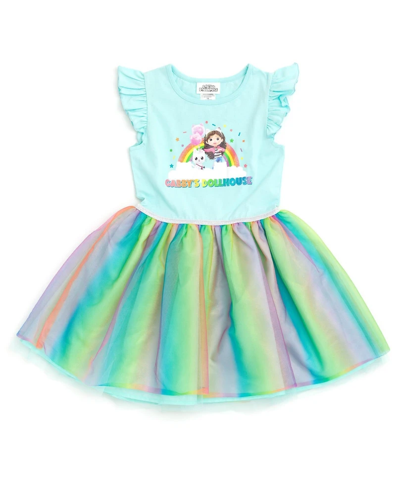 Dreamworks Gabby's Dollhouse Girls Gabby Pandy Paws Tulle Dress to