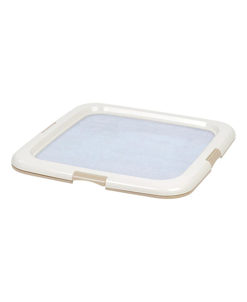 Iris Usa Holder, Fits 23"x23" or Larger, Medium, Puppy Dog Pad Hoder, Secured Latches, Non-Skid Rubber Feet, High Polish Finish for Easy Cleaning, Lea